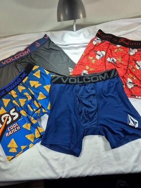 Boxer Briefs Bundle Men's L - 4 Pack - Swag, Volcom & Fresh Supply Co.